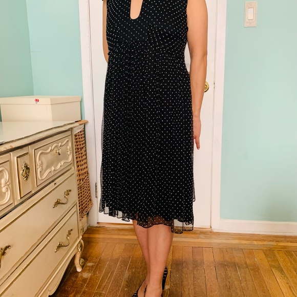 Jill Stuart, Polka Dot Silk Chiffon Dress - Picture 4 of 7